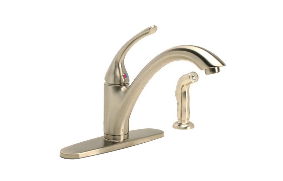 Wolverine Brass 85024 Finale Kitchen Faucet with Spray in Brushed Nickel