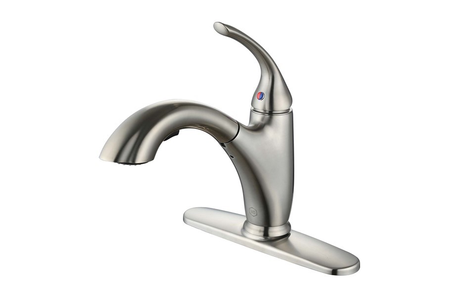Wolverine Brass 8503504 Finale Kitchen Faucet with Pull-Out Spray, 1-Handle, Brushed Nickel