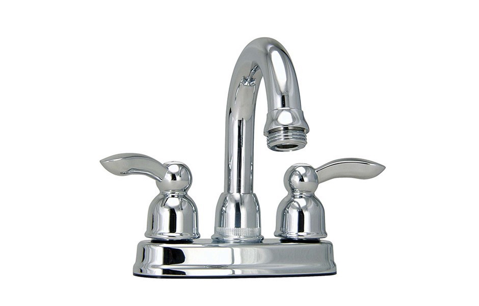 Wolverine Brass ESL0340 Essence Laundry Faucet with Swing Spout, 4 Inch Center, 2-Lever Handle, Chrome