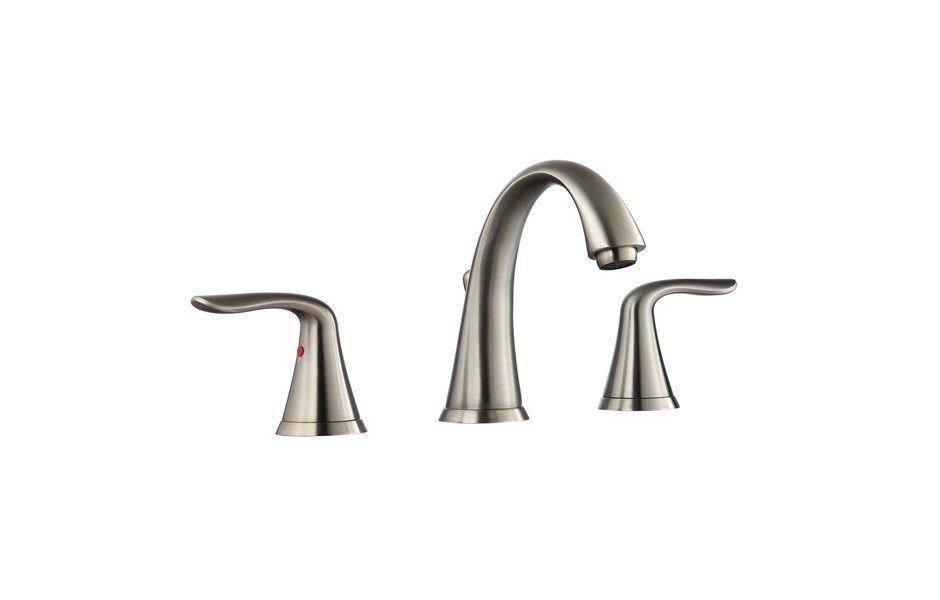 Wolverine Brass 86440 Artis 2 Handle Widespread Lavatory Faucet with Pop-Up, Brushed Nickel