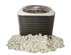 outdoor-ac-unit-sitting-on-top-of-money