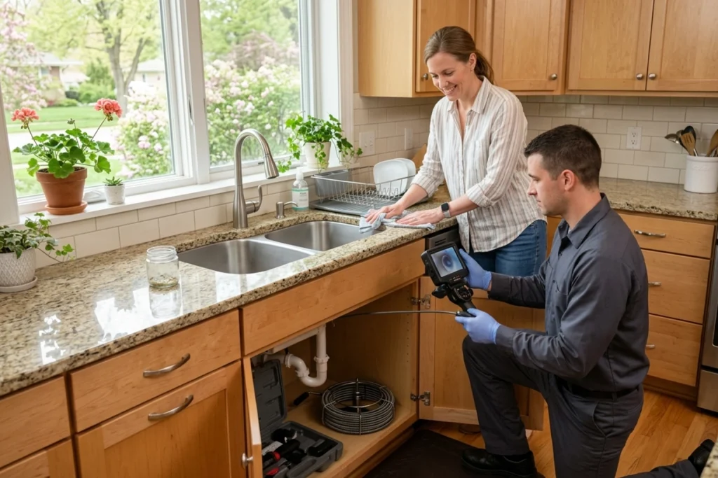 Cedar Rapids homeowner scheduling spring drain cleaning