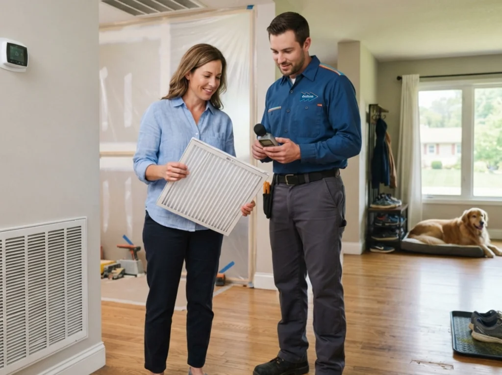 Monthly air filter checks protecting summer AC efficiency