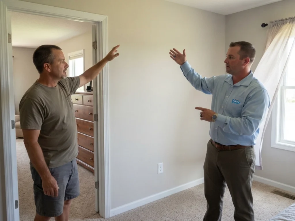 Cedar Falls homeowner reviewing uneven cooling between two rooms